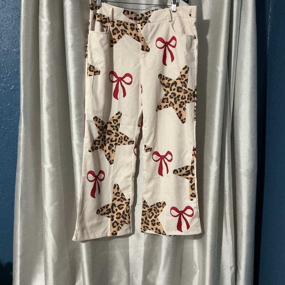 Leopard Bow Pants